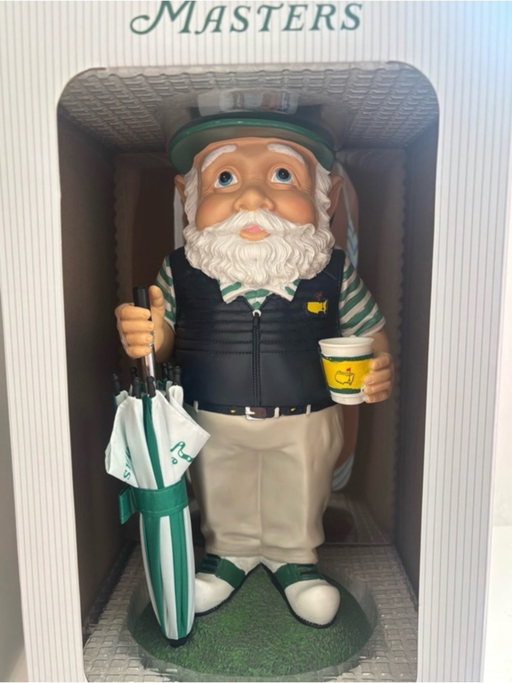 Masters Golf Gnome with Green and White Accents